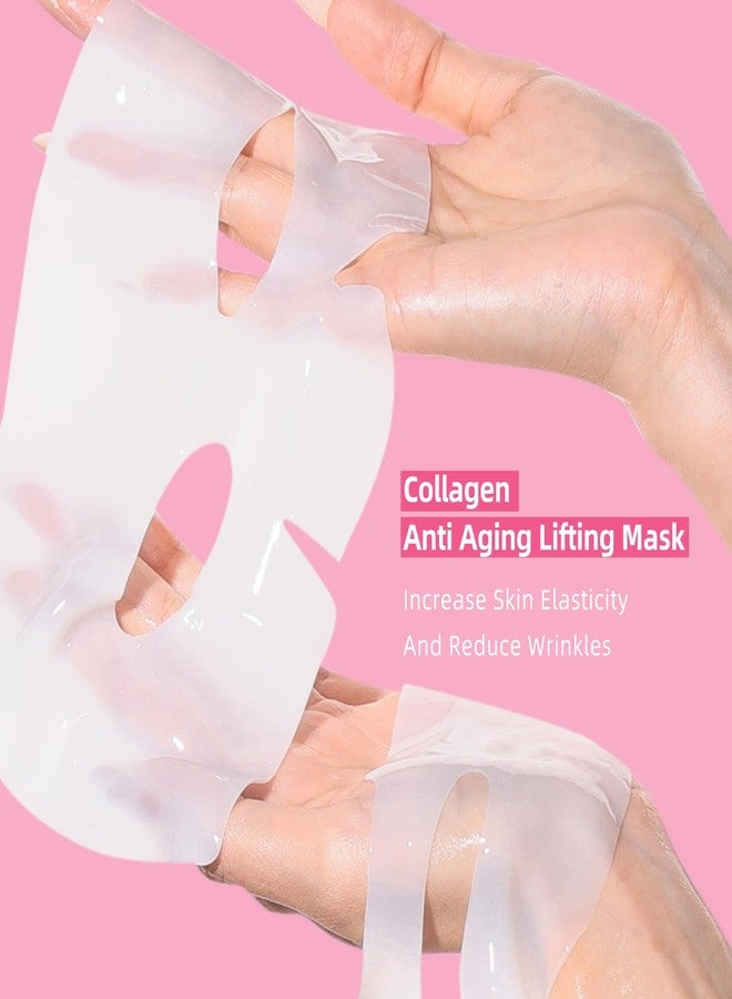 dewyhour Collagen Face Mask: Deep Collagen Overnight Mask, Anti Aging Lifting Mask, Hydrating Face Mask for All Skin Types, Pore Minimizing, Elasticity Skin, 5 Pack - Image 4